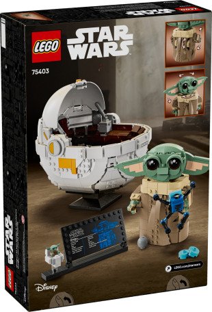 Блоковий конструктор LEGO Star Wars Ґроґу в повітряній колисці 1048 деталей (75403)  Фото №0