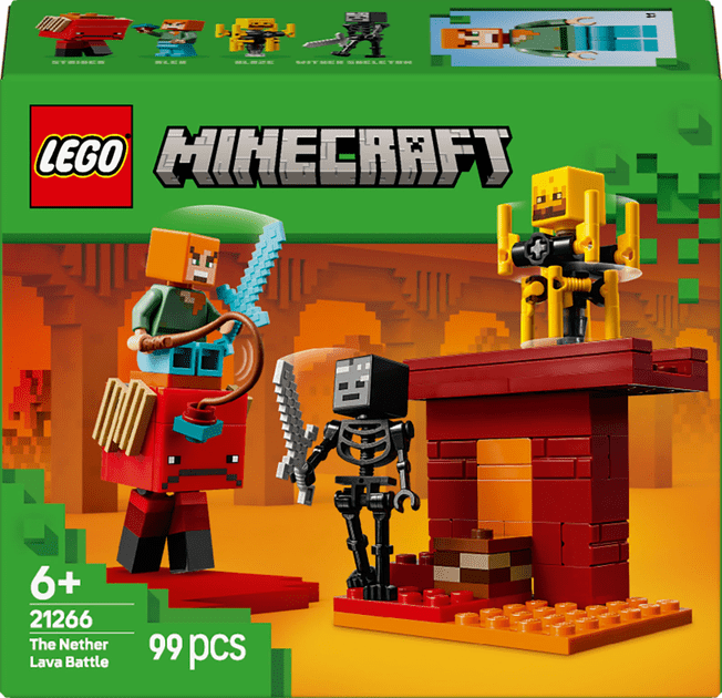 Блоковый конструктор LEGO Minecraft Битва со скамьей в Незере (21266)