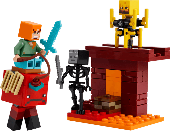 Блоковый конструктор LEGO Minecraft Битва со скамьей в Незере (21266)  Фото №0