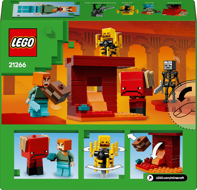 Блоковый конструктор LEGO Minecraft Битва со скамьей в Незере (21266)  Фото №8