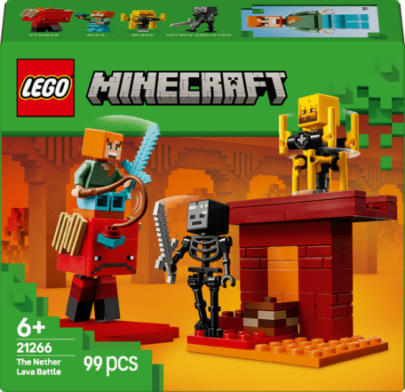 Блоковый конструктор LEGO Minecraft Битва со скамьей в Незере (21266)