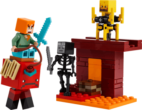 Блоковый конструктор LEGO Minecraft Битва со скамьей в Незере (21266)  Фото №0