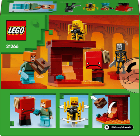 Блоковый конструктор LEGO Minecraft Битва со скамьей в Незере (21266)  Фото №8
