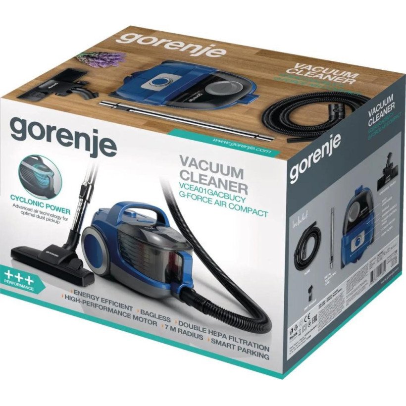 Пылесос безмешковый Gorenje VCEA01GACBUCY  Фото №3