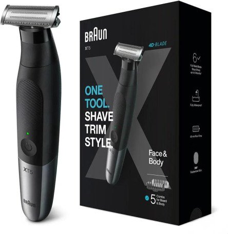 Триммер для бороды и усов/ Триммер для тела (бодигрумер) Braun Series X XT5100  Фото №0