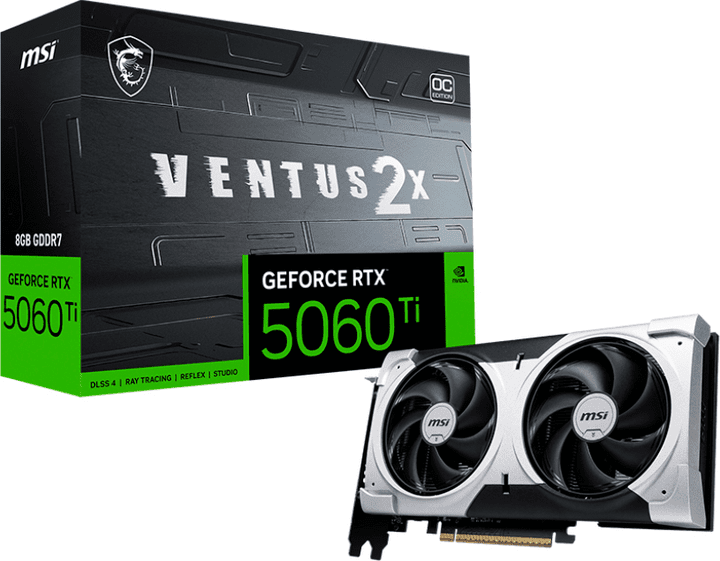 Відеокарта MSI GeForce RTX 5060 Ti 8G VENTUS 2X OC PLUS  Фото №3