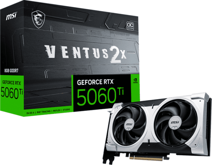 Відеокарта MSI GeForce RTX 5060 Ti 8G VENTUS 2X OC PLUS  Фото №3
