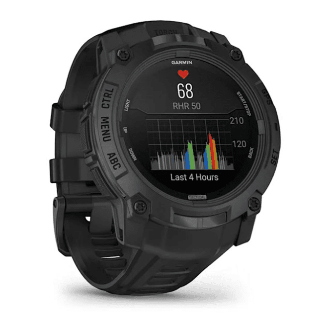 Смарт-годинник Garmin Instinct 3 50mm AMOLED Tactical Edition Black with Black Band (010-03020-50)  Фото №1