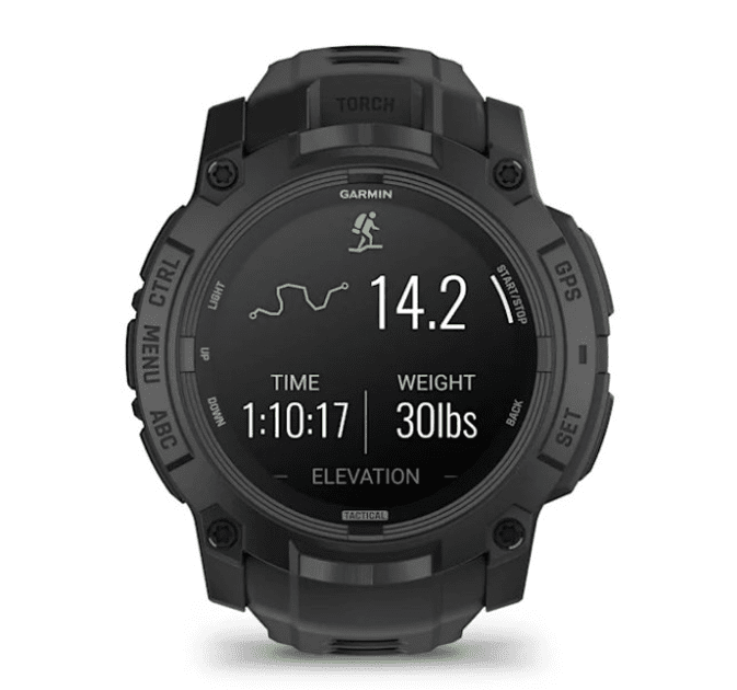 Смарт-годинник Garmin Instinct 3 50mm AMOLED Tactical Edition Black with Black Band (010-03020-50)  Фото №3