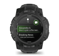 Смарт-годинник Garmin Instinct 3 50mm AMOLED Tactical Edition Black with Black Band (010-03020-50) 