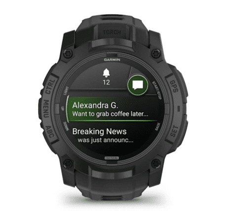 Смарт-годинник Garmin Instinct 3 50mm AMOLED Tactical Edition Black with Black Band (010-03020-50)