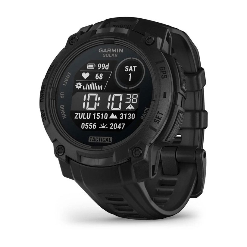 Смарт-годинник Garmin Instinct 3 50mm Solar Tactical Edition Black with Black Band (010-02935-50)  Фото №0