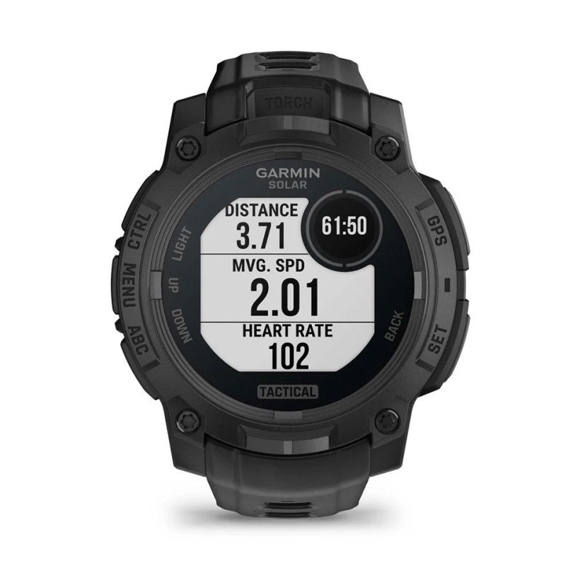 Смарт-годинник Garmin Instinct 3 50mm Solar Tactical Edition Black with Black Band (010-02935-50)  Фото №3