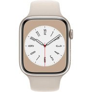 Смарт-часы Apple Watch Series 8 GPS 41mm Starlight Aluminum Case w. Starlight S. Band - M/L (MNUF3) (USA)
