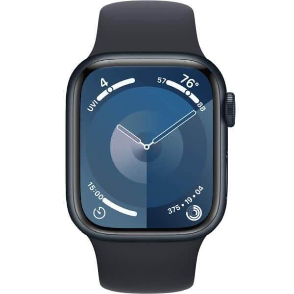 Смарт-годинник Apple Watch Series 9 GPS + Cellular 45mm Midnight Aluminum Case w. Midnight Sport Band - S/M (MRMC3) (USA)