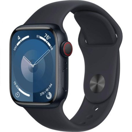 Смарт-годинник Apple Watch Series 9 GPS + Cellular 45mm Midnight Aluminum Case w. Midnight Sport Band - S/M (MRMC3) (USA)  Фото №0