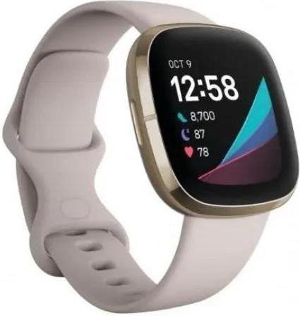 Смарт-часы Fitbit Sense Lunar White/Soft Gold Stainless Steel (FB512GLWT)