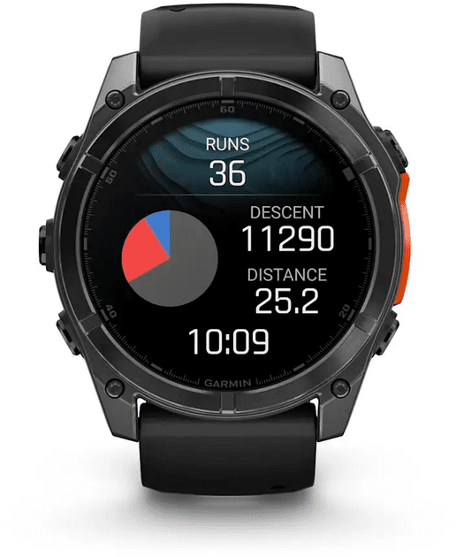 Смарт-годинник Garmin Fenix 8 51mm AMOLED Slate Gray with Black Silicone Band (010-02905-00)