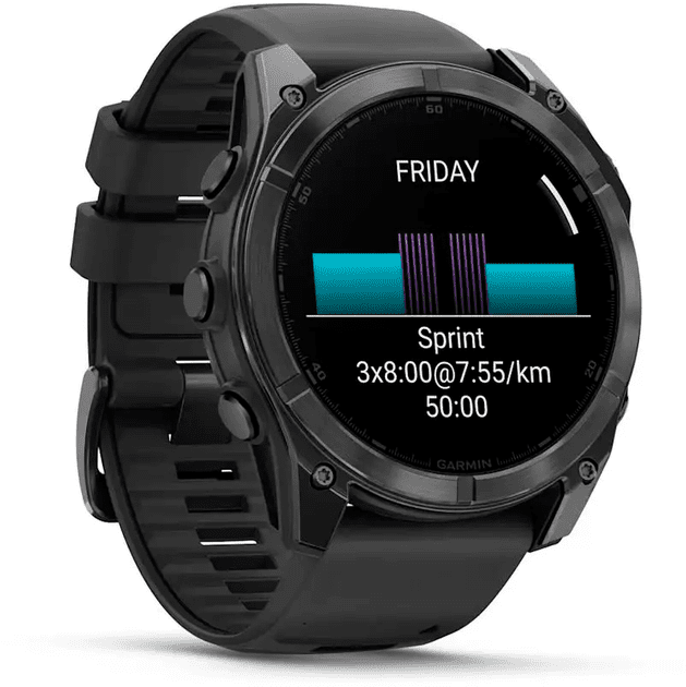 Смарт-годинник Garmin Fenix 8 51mm AMOLED Slate Gray with Black Silicone Band (010-02905-00)  Фото №1