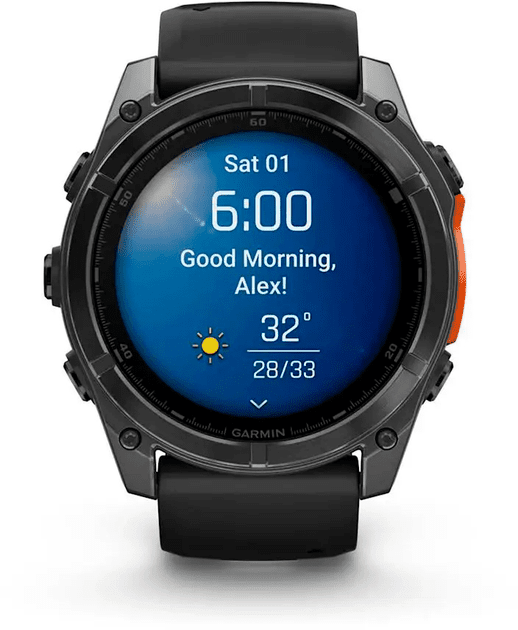 Смарт-годинник Garmin Fenix 8 51mm AMOLED Slate Gray with Black Silicone Band (010-02905-00)  Фото №6