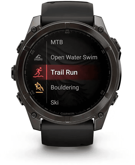 Смарт-годинник Garmin Fenix 8 51mm AMOLED Sapphire Carbon Gray DLC Titanium w. Black/Pebble Gray S. Band (010-02905-20/21)