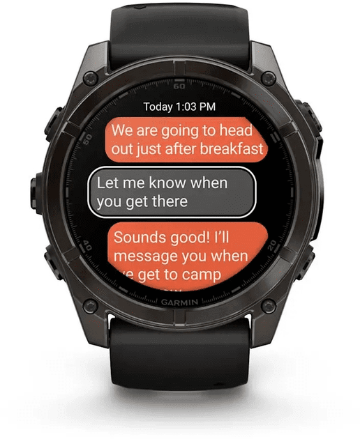 Смарт-годинник Garmin Fenix 8 51mm AMOLED Sapphire Carbon Gray DLC Titanium w. Black/Pebble Gray S. Band (010-02905-20/21)  Фото №2