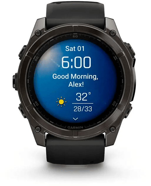 Смарт-годинник Garmin Fenix 8 51mm AMOLED Sapphire Carbon Gray DLC Titanium w. Black/Pebble Gray S. Band (010-02905-20/21)  Фото №7