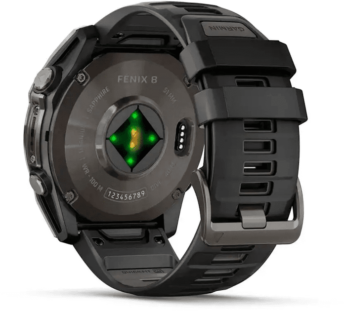 Смарт-годинник Garmin Fenix 8 51mm AMOLED Sapphire Carbon Gray DLC Titanium w. Black/Pebble Gray S. Band (010-02905-20/21)  Фото №10