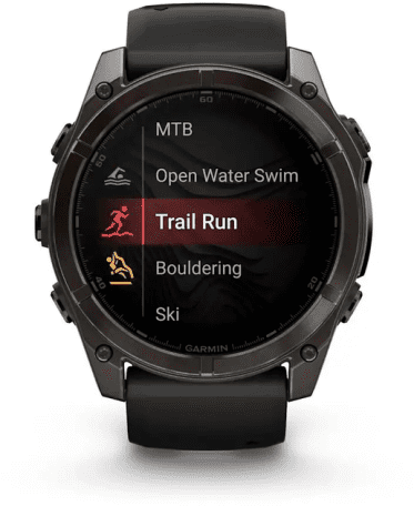 Смарт-годинник Garmin Fenix 8 51mm AMOLED Sapphire Carbon Gray DLC Titanium w. Black/Pebble Gray S. Band (010-02905-20/21)