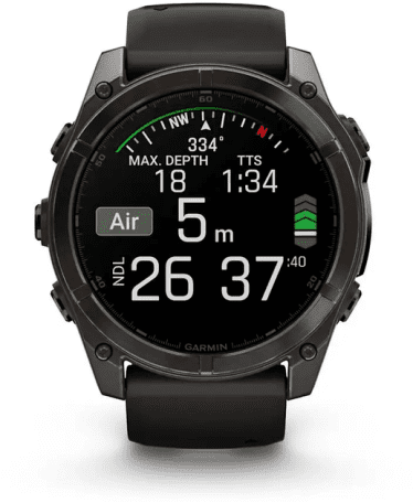 Смарт-годинник Garmin Fenix 8 51mm AMOLED Sapphire Carbon Gray DLC Titanium w. Black/Pebble Gray S. Band (010-02905-20/21)  Фото №5