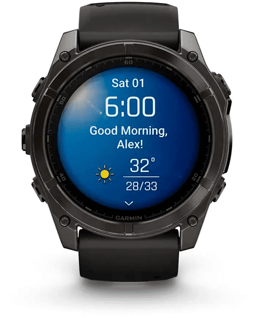 Смарт-годинник Garmin Fenix 8 51mm AMOLED Sapphire Carbon Gray DLC Titanium w. Black/Pebble Gray S. Band (010-02905-20/21)  Фото №7