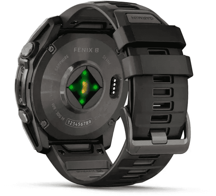 Смарт-годинник Garmin Fenix 8 51mm AMOLED Sapphire Carbon Gray DLC Titanium w. Black/Pebble Gray S. Band (010-02905-20/21)  Фото №10