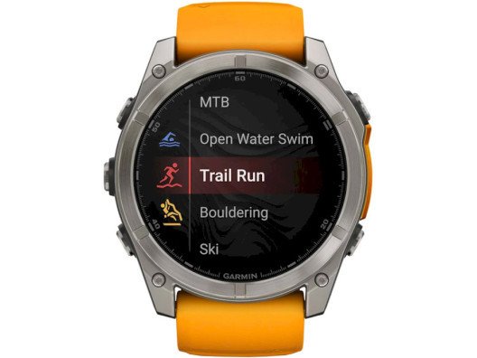 Смарт-годинник Garmin Fenix 8 51mm AMOLED Sapphire Titanium w. Spark Orange/Graphite Silicone Band (010-02905-10/11/53)  Фото №2