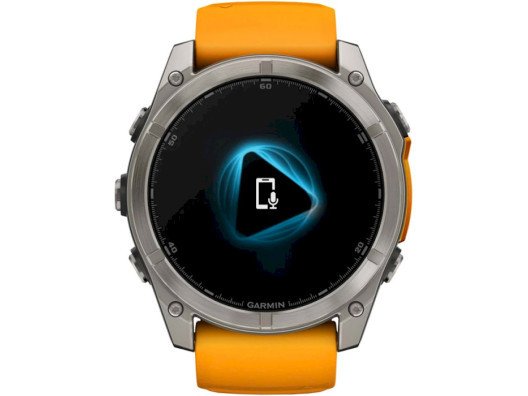 Смарт-годинник Garmin Fenix 8 51mm AMOLED Sapphire Titanium w. Spark Orange/Graphite Silicone Band (010-02905-10/11/53)  Фото №4