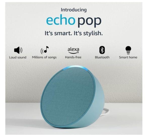 Акустичні колонки Amazon Echo Pop Green  Фото №0