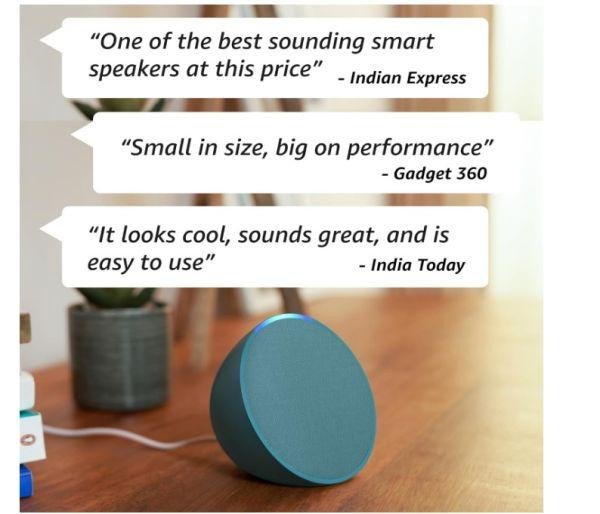 Акустичні колонки Amazon Echo Pop Green  Фото №2