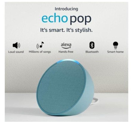 Акустичні колонки Amazon Echo Pop Green  Фото №0