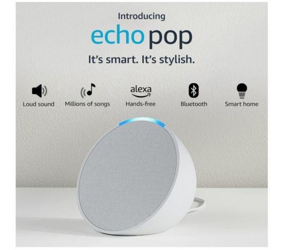 Акустичні колонки Amazon Echo Pop White  Фото №0