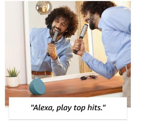 Акустичні колонки Amazon Echo Pop White  Фото №1