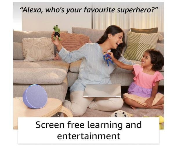 Акустичні колонки Amazon Echo Pop White  Фото №4