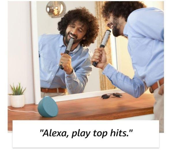 Акустичні колонки Amazon Echo Pop Purple  Фото №1
