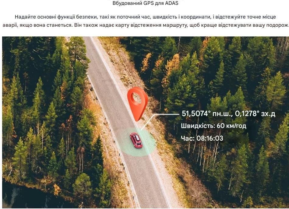 Автомобільний відеореєстратор 70mai Dash Cam 4K A810  Фото №8