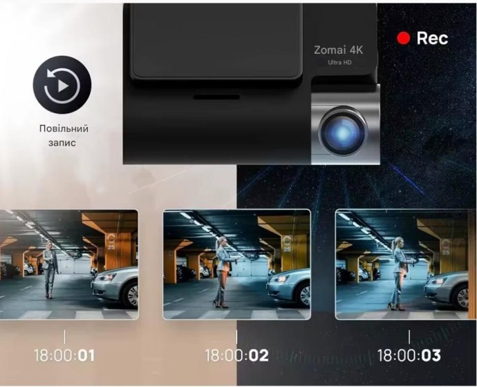Автомобильный видеорегистратор 70mai Dash Cam 4K A810  Фото №14