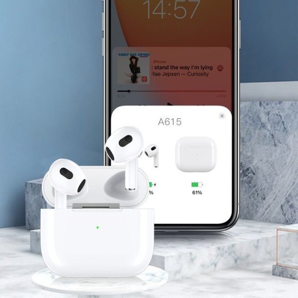 Наушники TWS ASPOR A615 White  Фото №6