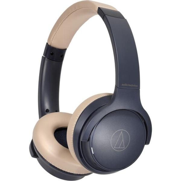 Наушники с микрофоном Audio-Technica ATH-S220BT Navy/Beige (ATHS220BTNBG)  Фото №0