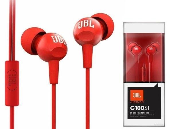 Навушники з мікрофоном JBL C100SI Red  Фото №0