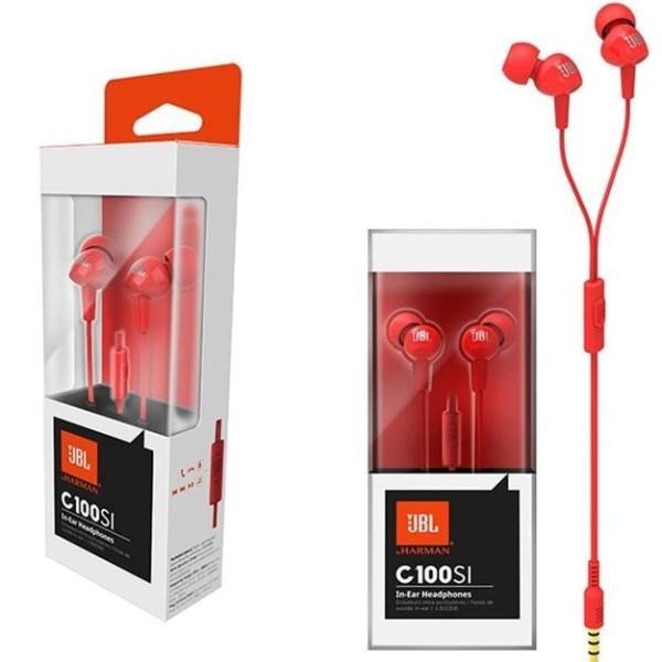 Навушники з мікрофоном JBL C100SI Red  Фото №1
