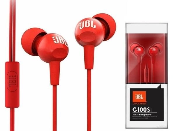 Навушники з мікрофоном JBL C100SI Red  Фото №3