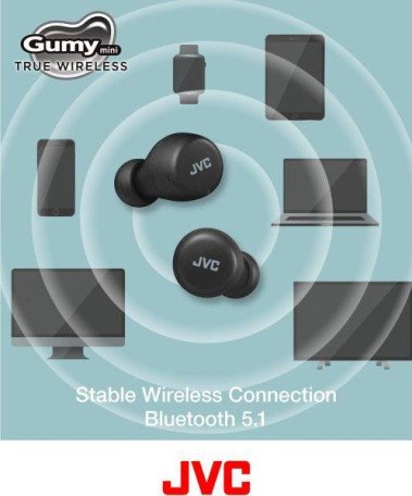 Навушники TWS JVC Gumy Mini HA-Z55T Black  Фото №3