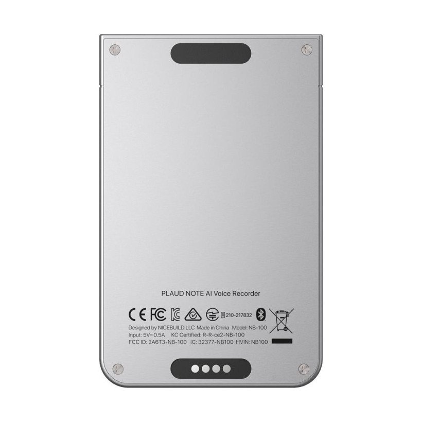 Цифровой диктофон Plaud Note ChatGPT Empowered AI Voice Recorder Silver (NB-100-SI)  Фото №5
